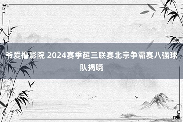 爷爱撸影院 2024赛季超三联赛北京争霸赛八强球队揭晓