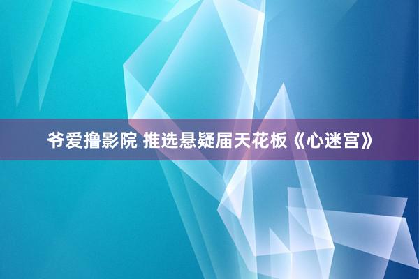 爷爱撸影院 推选悬疑届天花板《心迷宫》