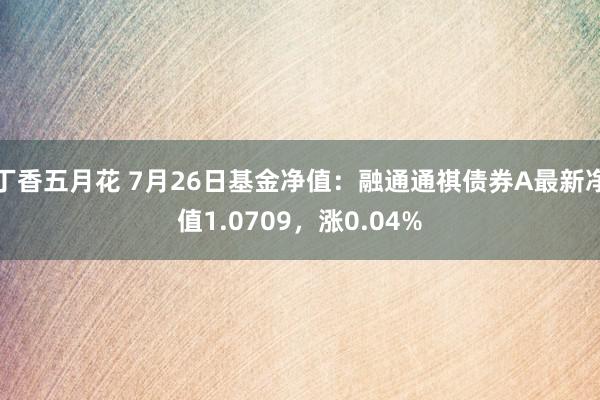 丁香五月花 7月26日基金净值：融通通祺债券A最新净值1.0709，涨0.04%