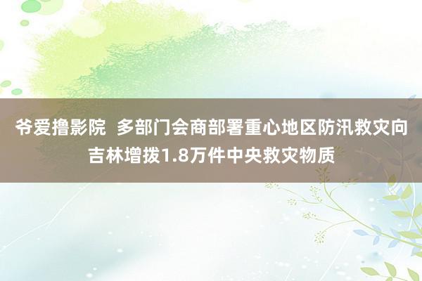 爷爱撸影院  多部门会商部署重心地区防汛救灾向吉林增拨1.8万件中央救灾物质