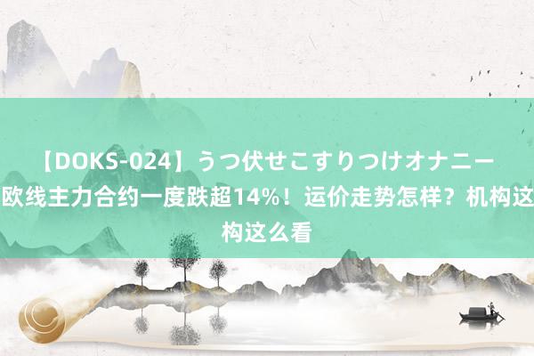 【DOKS-024】うつ伏せこすりつけオナニー 集运欧线主力合约一度跌超14%！运价走势怎样？机构这么看