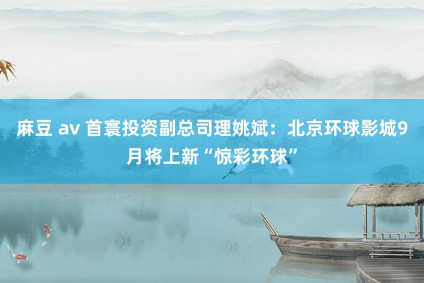 麻豆 av 首寰投资副总司理姚斌：北京环球影城9月将上新“惊彩环球”