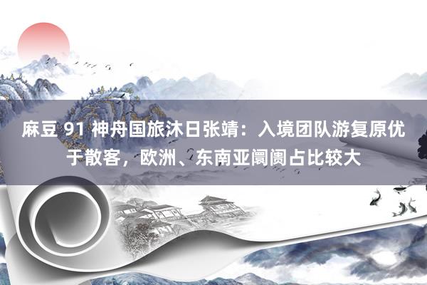 麻豆 91 神舟国旅沐日张靖：入境团队游复原优于散客，欧洲、东南亚阛阓占比较大